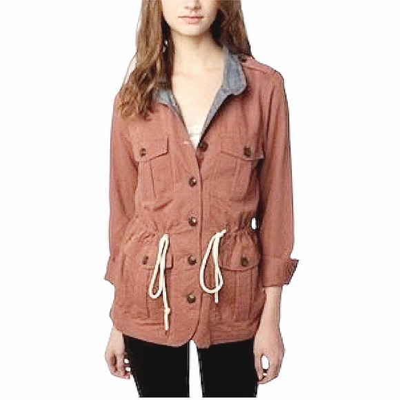 Women's Obey Propaganda Hemingway Utility Drawstring Waist Jacket M - Picture 2 of 13